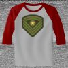 Raglan 3/4 Roundneck Shirt (Gray Body) Thumbnail