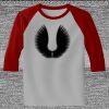 Raglan 3/4 Roundneck Shirt (Gray Body) Thumbnail