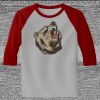 Raglan 3/4 Roundneck Shirt (Gray Body) Thumbnail