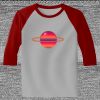 Raglan 3/4 Roundneck Shirt (Gray Body) Thumbnail