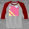 Raglan 3/4 Roundneck Shirt (Gray Body) Thumbnail