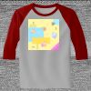 Raglan 3/4 Roundneck Shirt (Gray Body) Thumbnail