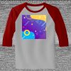Raglan 3/4 Roundneck Shirt (Gray Body) Thumbnail