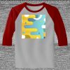 Raglan 3/4 Roundneck Shirt (Gray Body) Thumbnail