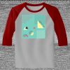 Raglan 3/4 Roundneck Shirt (Gray Body) Thumbnail