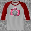 Raglan 3/4 Roundneck Shirt (Gray Body) Thumbnail
