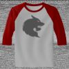 Raglan 3/4 Roundneck Shirt (Gray Body) Thumbnail