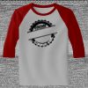 Raglan 3/4 Roundneck Shirt (Gray Body) Thumbnail