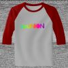 Raglan 3/4 Roundneck Shirt (Gray Body) Thumbnail
