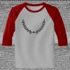 Raglan 3/4 Roundneck Shirt (Gray Body) Thumbnail
