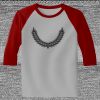 Raglan 3/4 Roundneck Shirt (Gray Body) Thumbnail