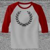 Raglan 3/4 Roundneck Shirt (Gray Body) Thumbnail