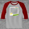 Raglan 3/4 Roundneck Shirt (Gray Body) Thumbnail