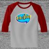 Raglan 3/4 Roundneck Shirt (Gray Body) Thumbnail