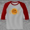 Raglan 3/4 Roundneck Shirt (Gray Body) Thumbnail