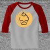 Raglan 3/4 Roundneck Shirt (Gray Body) Thumbnail