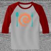 Raglan 3/4 Roundneck Shirt (Gray Body) Thumbnail
