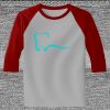 Raglan 3/4 Roundneck Shirt (Gray Body) Thumbnail