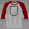 Raglan 3/4 Roundneck Shirt (Gray Body) Thumbnail