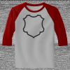 Raglan 3/4 Roundneck Shirt (Gray Body) Thumbnail