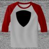Raglan 3/4 Roundneck Shirt (Gray Body) Thumbnail
