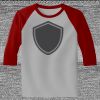 Raglan 3/4 Roundneck Shirt (Gray Body) Thumbnail