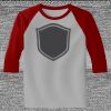 Raglan 3/4 Roundneck Shirt (Gray Body) Thumbnail