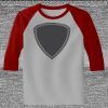 Raglan 3/4 Roundneck Shirt (Gray Body) Thumbnail