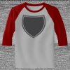 Raglan 3/4 Roundneck Shirt (Gray Body) Thumbnail