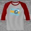 Raglan 3/4 Roundneck Shirt (Gray Body) Thumbnail