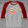 Raglan 3/4 Roundneck Shirt (Gray Body) Thumbnail