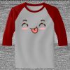 Raglan 3/4 Roundneck Shirt (Gray Body) Thumbnail
