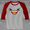 Raglan 3/4 Roundneck Shirt (Gray Body) Thumbnail
