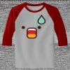 Raglan 3/4 Roundneck Shirt (Gray Body) Thumbnail