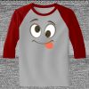 Raglan 3/4 Roundneck Shirt (Gray Body) Thumbnail