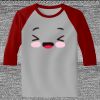Raglan 3/4 Roundneck Shirt (Gray Body) Thumbnail