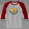 Raglan 3/4 Roundneck Shirt (Gray Body) Thumbnail
