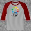 Raglan 3/4 Roundneck Shirt (Gray Body) Thumbnail
