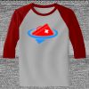 Raglan 3/4 Roundneck Shirt (Gray Body) Thumbnail