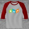 Raglan 3/4 Roundneck Shirt (Gray Body) Thumbnail