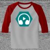 Raglan 3/4 Roundneck Shirt (Gray Body) Thumbnail