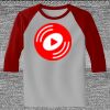 Raglan 3/4 Roundneck Shirt (Gray Body) Thumbnail