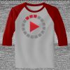 Raglan 3/4 Roundneck Shirt (Gray Body) Thumbnail