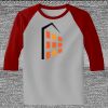 Raglan 3/4 Roundneck Shirt (Gray Body) Thumbnail