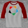 Raglan 3/4 Roundneck Shirt (Gray Body) Thumbnail