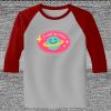 Raglan 3/4 Roundneck Shirt (Gray Body) Thumbnail