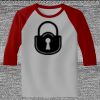 Raglan 3/4 Roundneck Shirt (Gray Body) Thumbnail