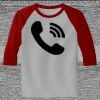 Raglan 3/4 Roundneck Shirt (Gray Body) Thumbnail