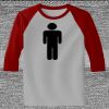 Raglan 3/4 Roundneck Shirt (Gray Body) Thumbnail