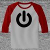 Raglan 3/4 Roundneck Shirt (Gray Body) Thumbnail